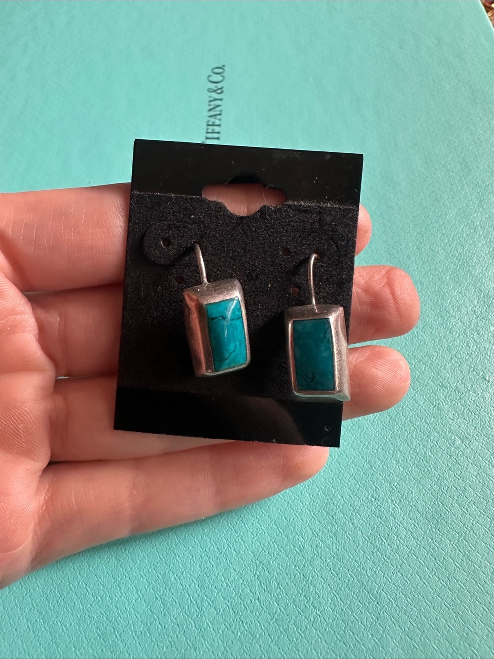 Vintage Mexican Sterling And Turquoise Earrings